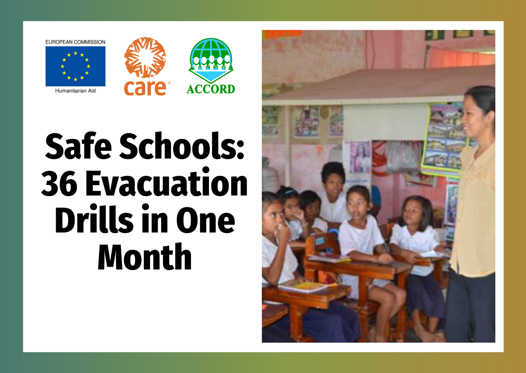 Safe Schools: 36 Evacuation Drills in One Month