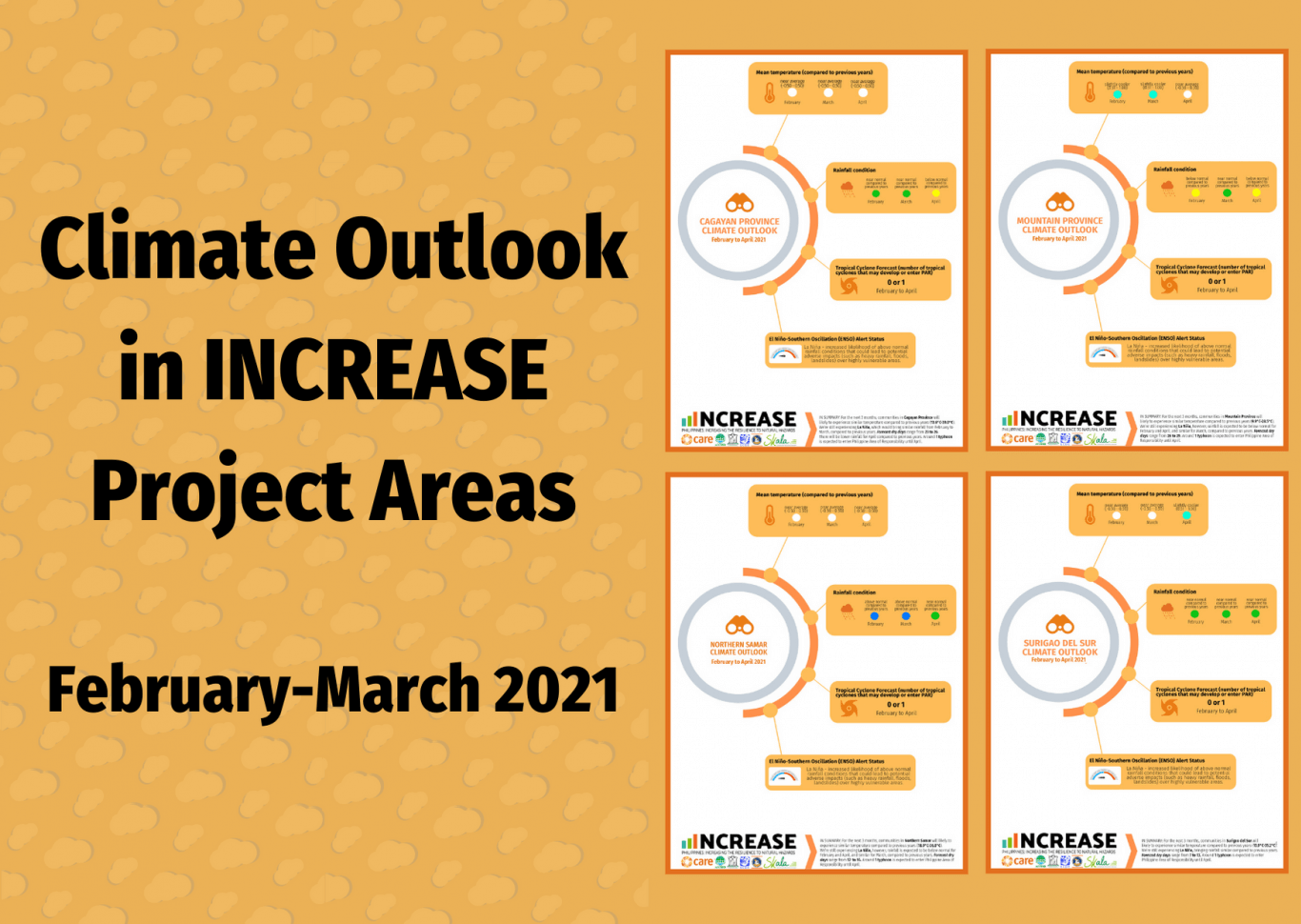 Climate Outlook In INCREASE Project Areas (February – April 2021)