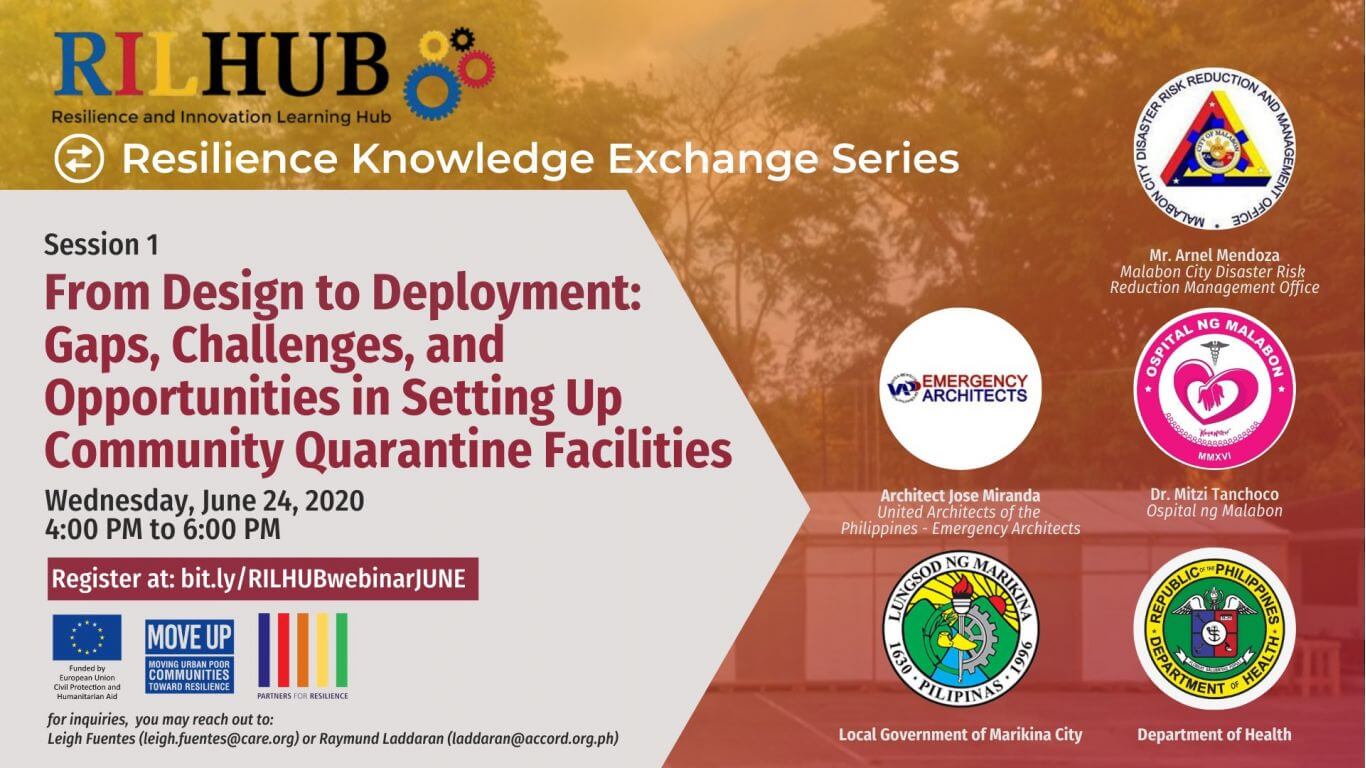 VIDEO: Resilience Knowledge Exchange Series Session 1: Setting-Up Community Quarantine Facilities